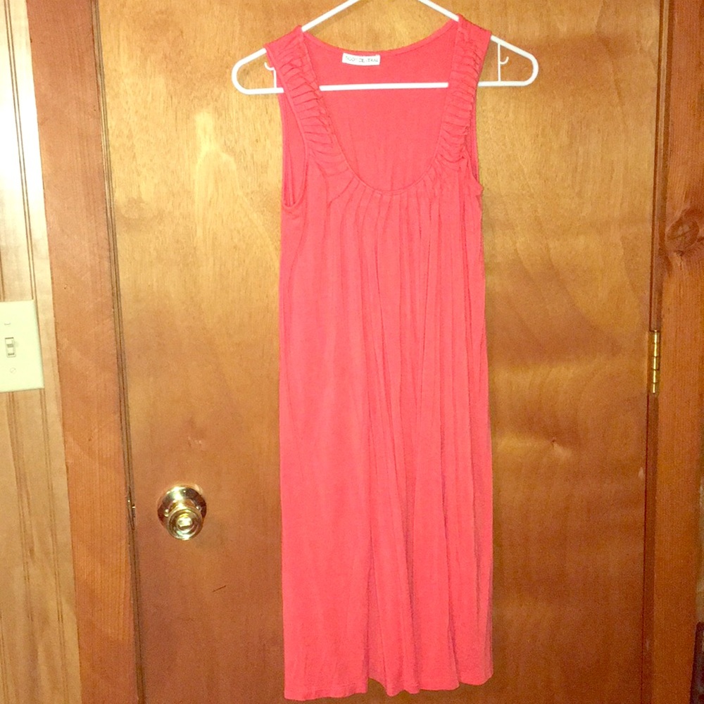 Body central Coral pleated dress